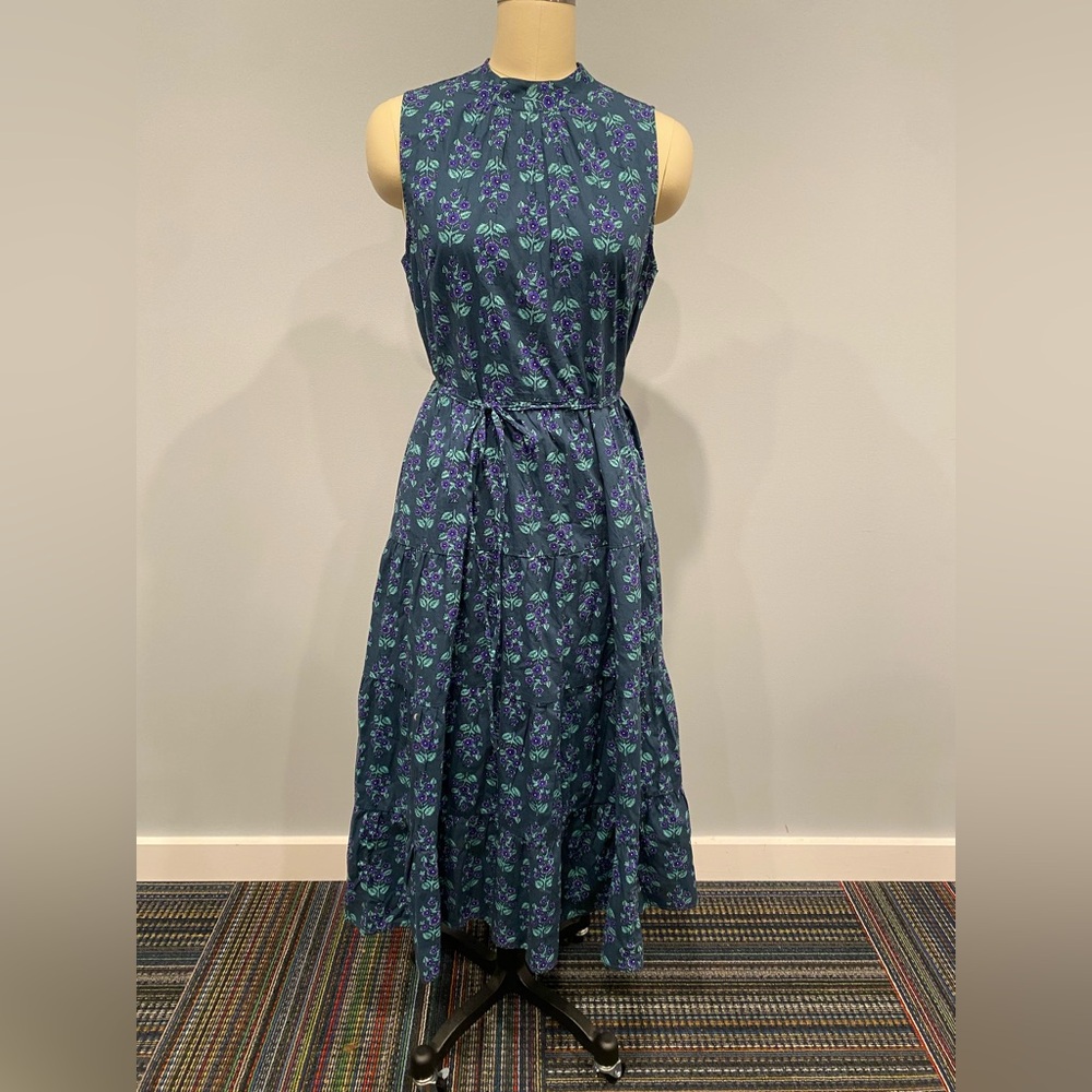 J. Crew floral dress with blue